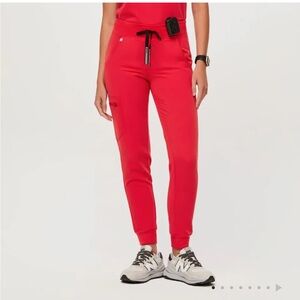 FIGS Zamora jogger- Neon Red